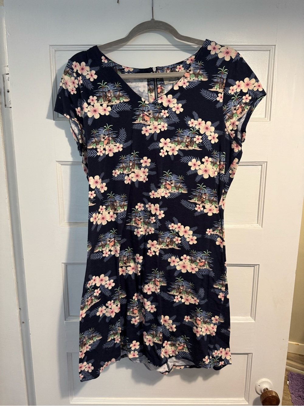Tommy Bahama Navy Mini Dress with Pink Minnie Floral Print